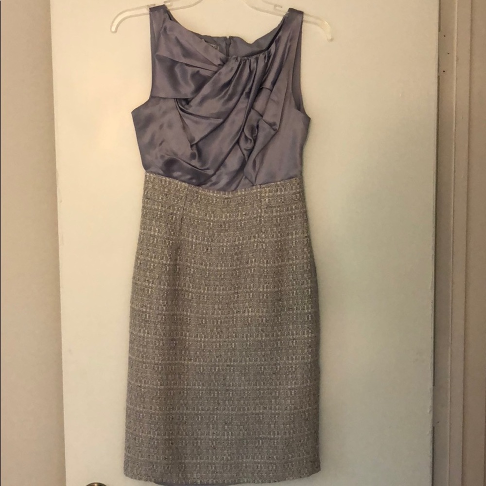 Maggy London dress- light purple top tweed bottom